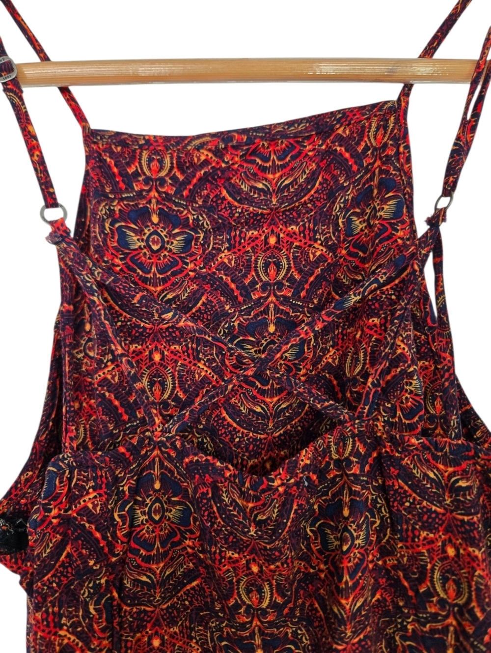 Abercrombie & Fitch Y2K Boho Paisley Strappy Back Mini Dress Small - Picture 2 of 4